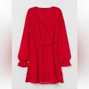 V-neck chiffon dress